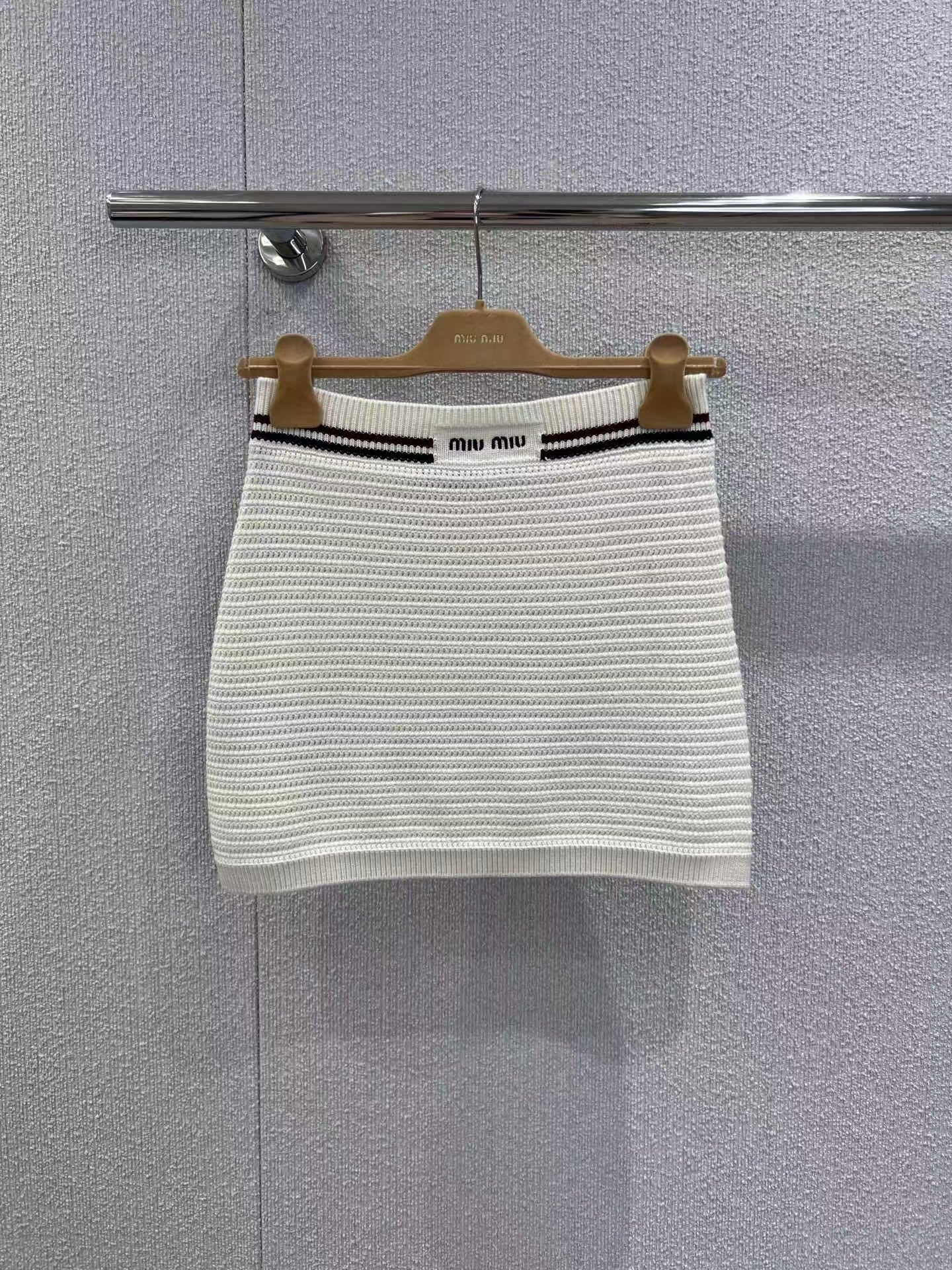 Knitted suspenders + skirt