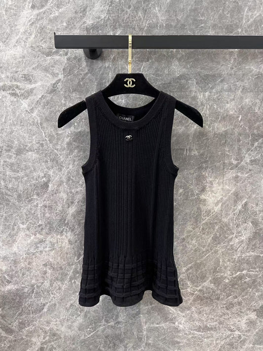 jacquard knit vest