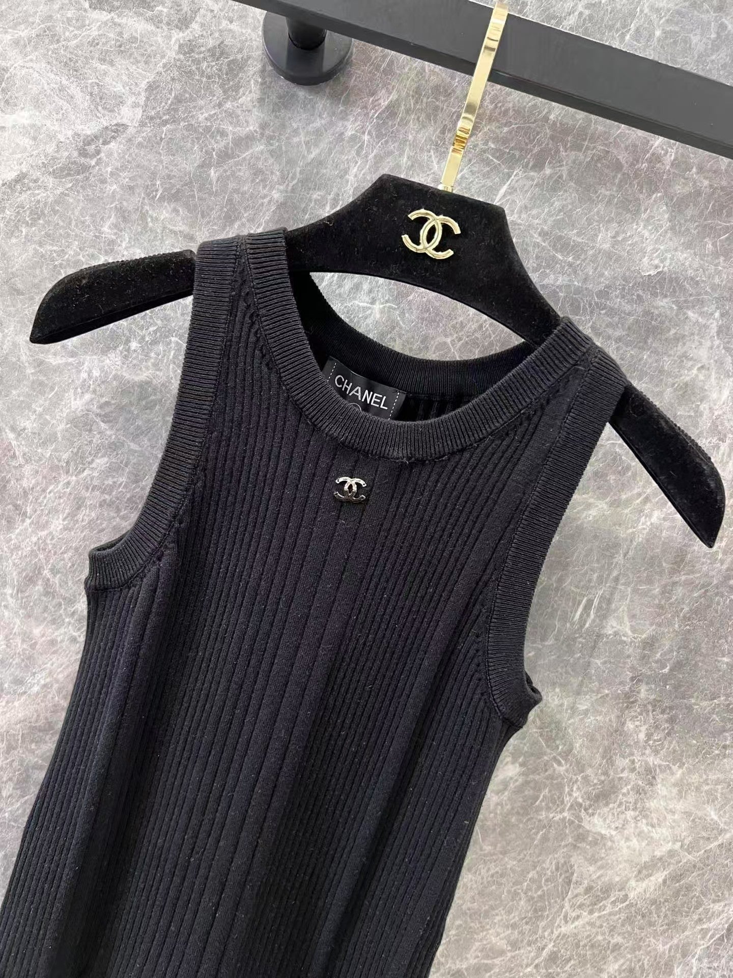 jacquard knit vest
