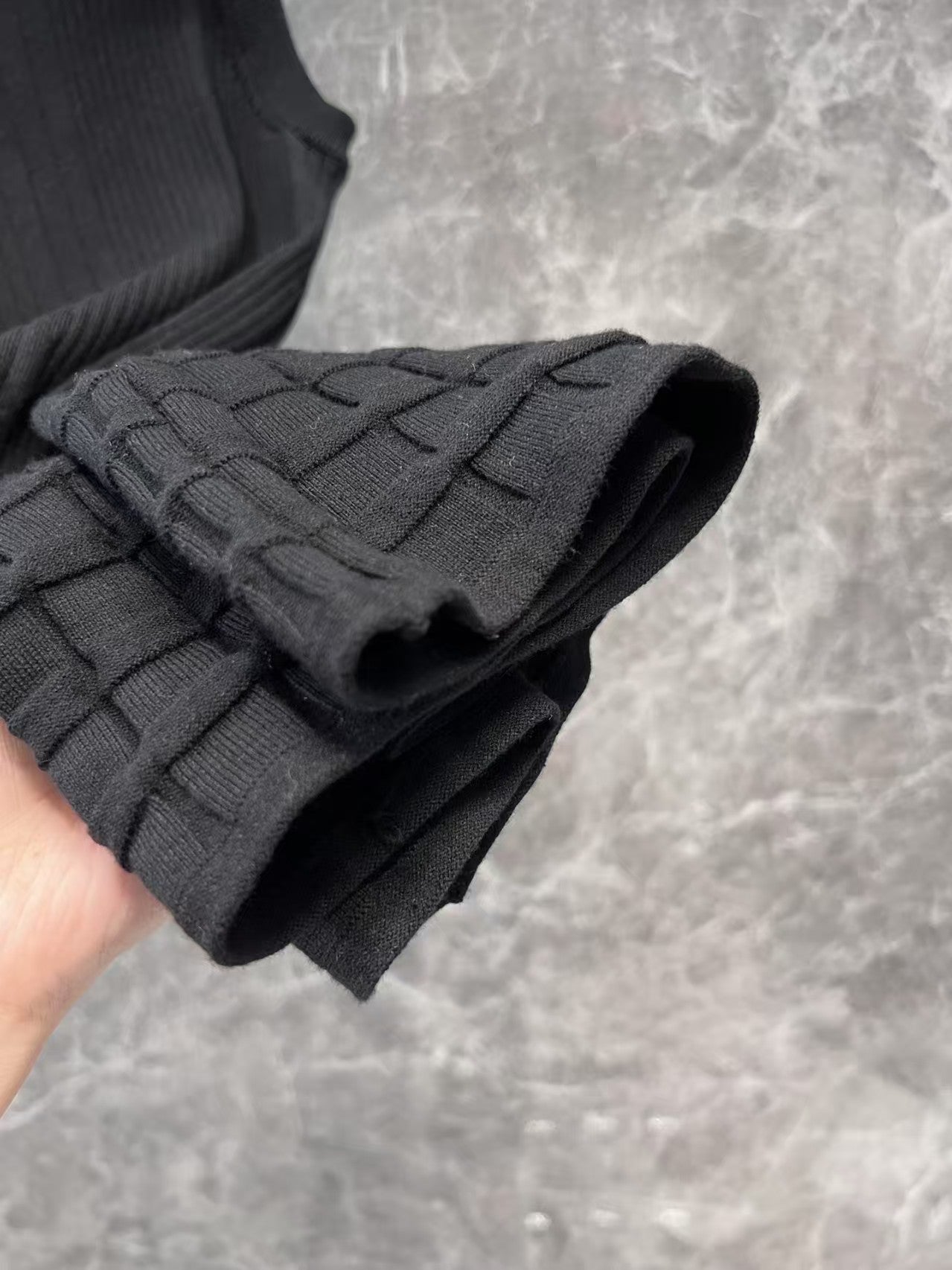 jacquard knit vest