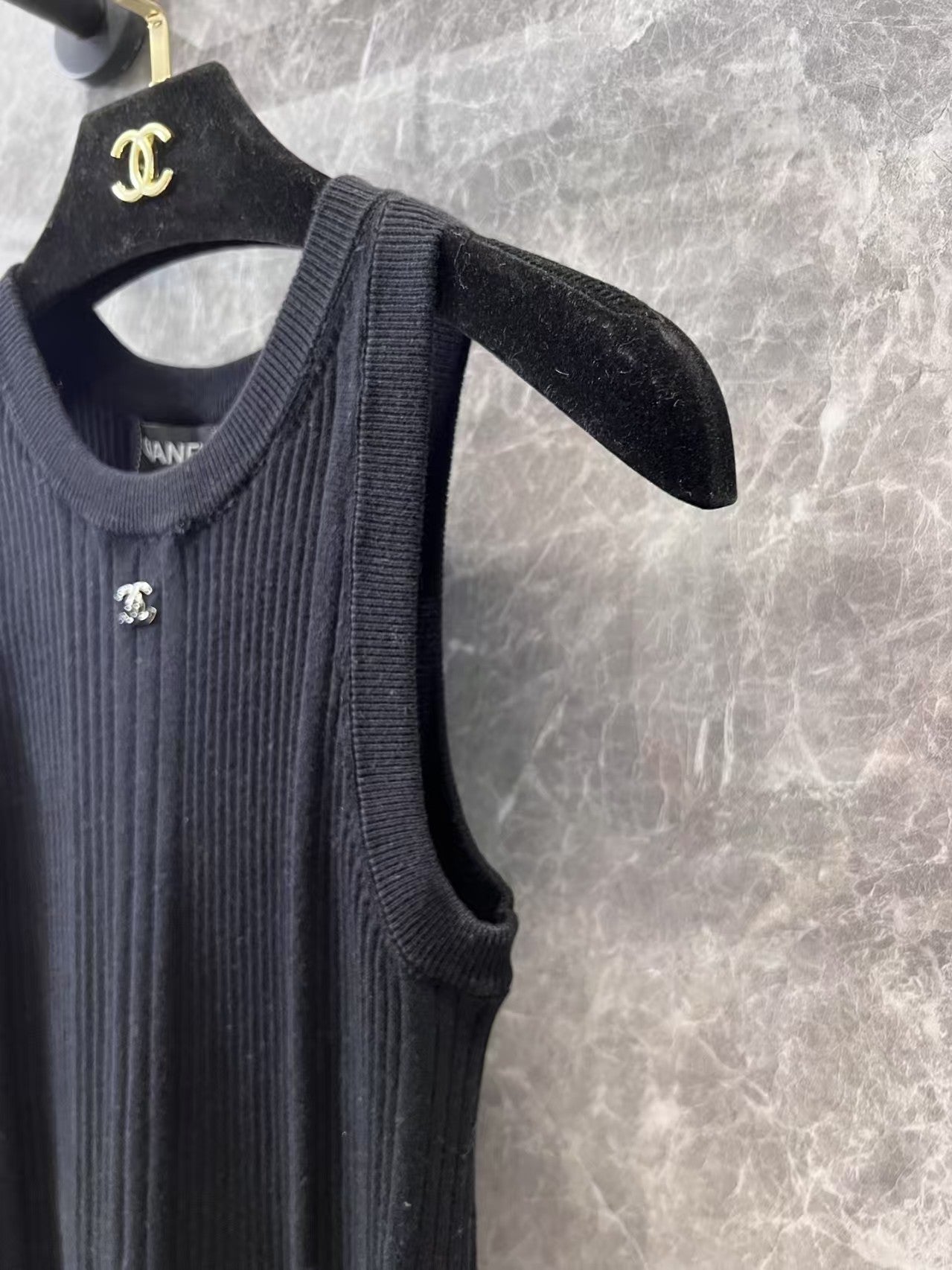 jacquard knit vest