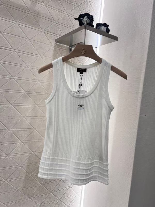 pattern knitted vest