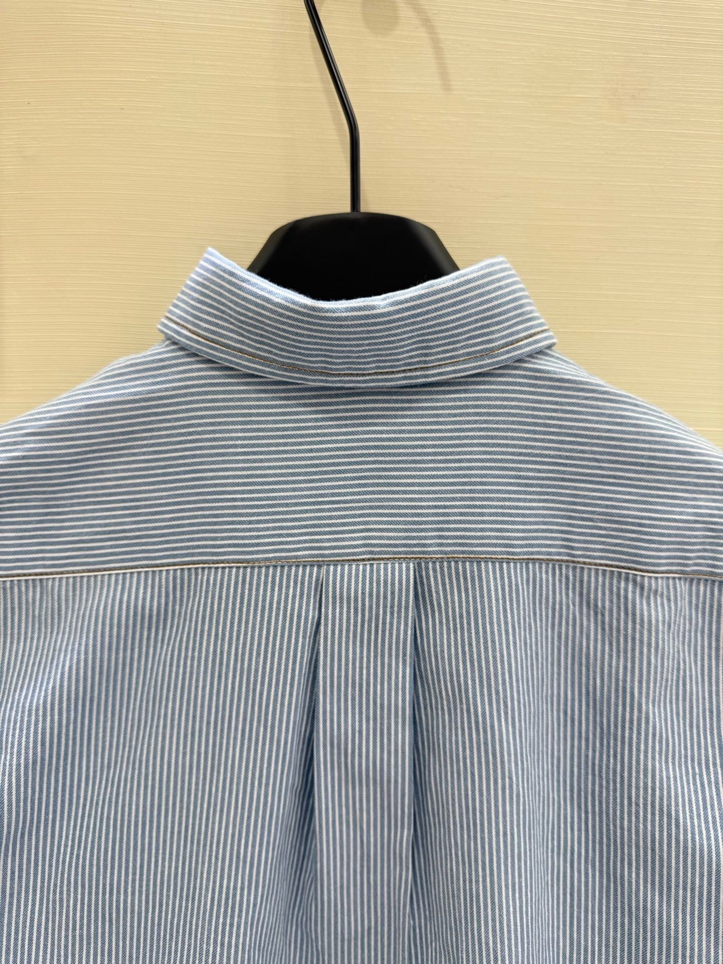Light blue striped denim