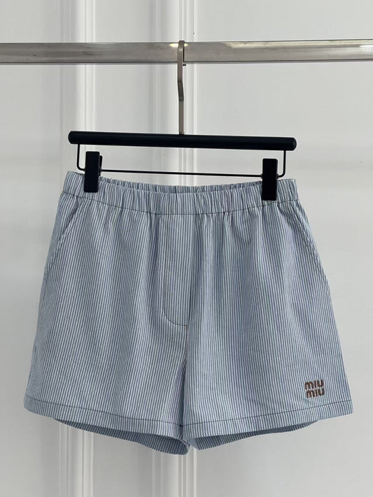 Light blue striped denim