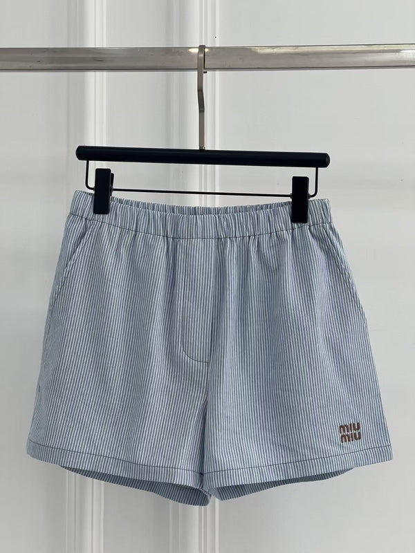 Light blue striped denim