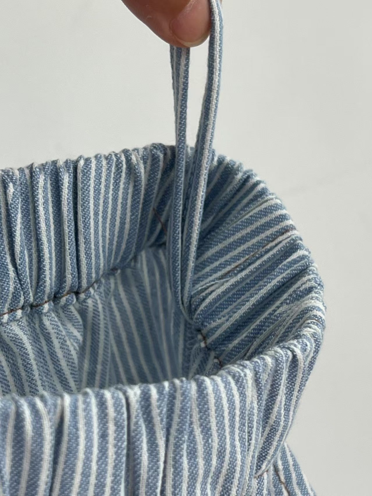 Light blue striped denim