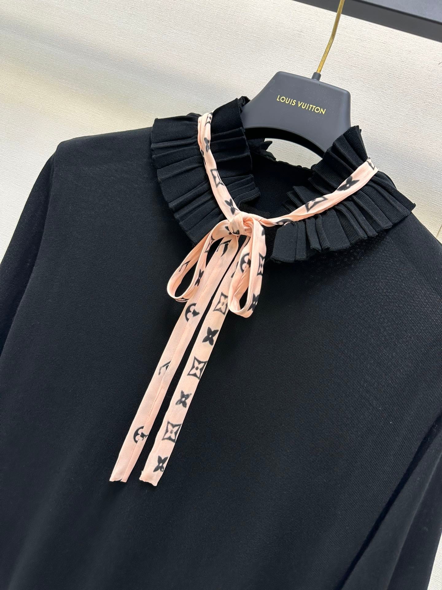 Lace Stand-up Collar Ribbon Short Sleeve