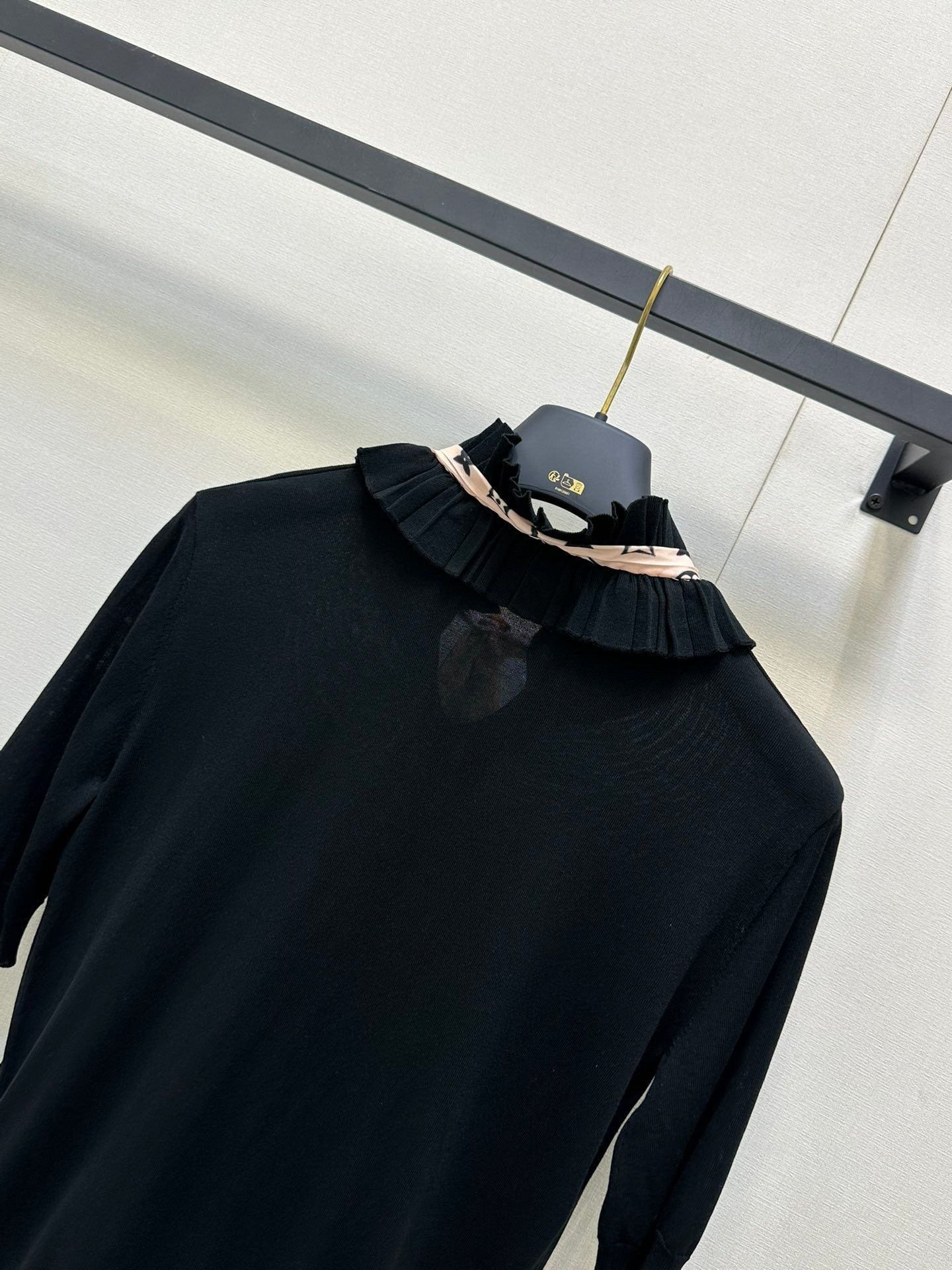 Lace Stand-up Collar Ribbon Short Sleeve