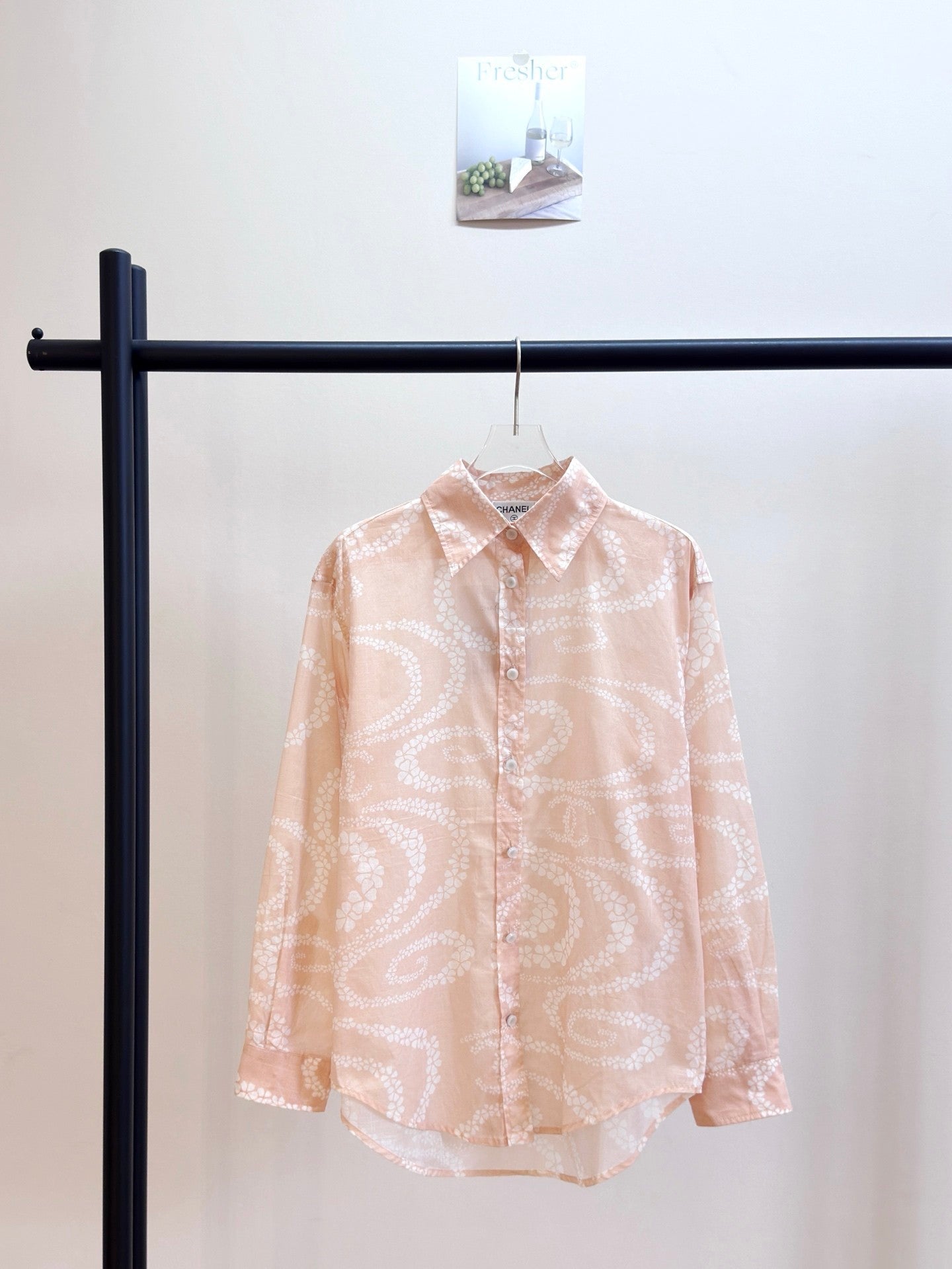 new printed shirt with a lapel collar