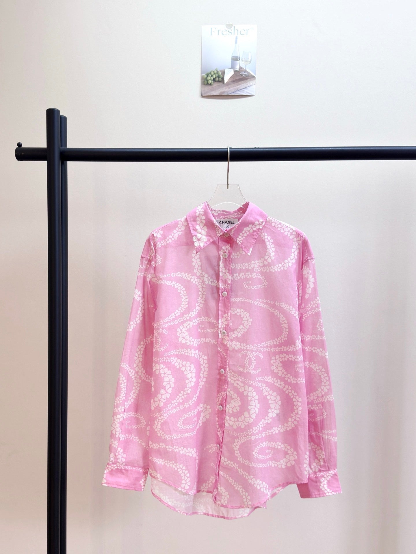 new printed shirt with a lapel collar