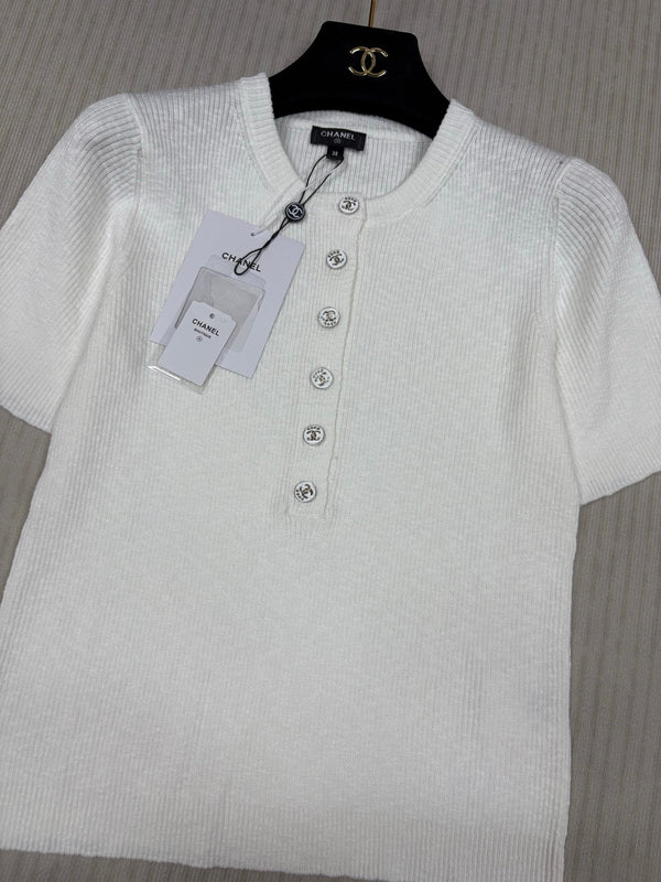 New Knitted Round Neck Short Sleeve Shirt🆕