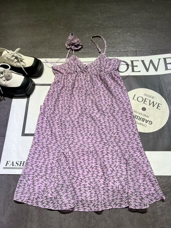 Summer New Style Holiday Flower Suspender Dress