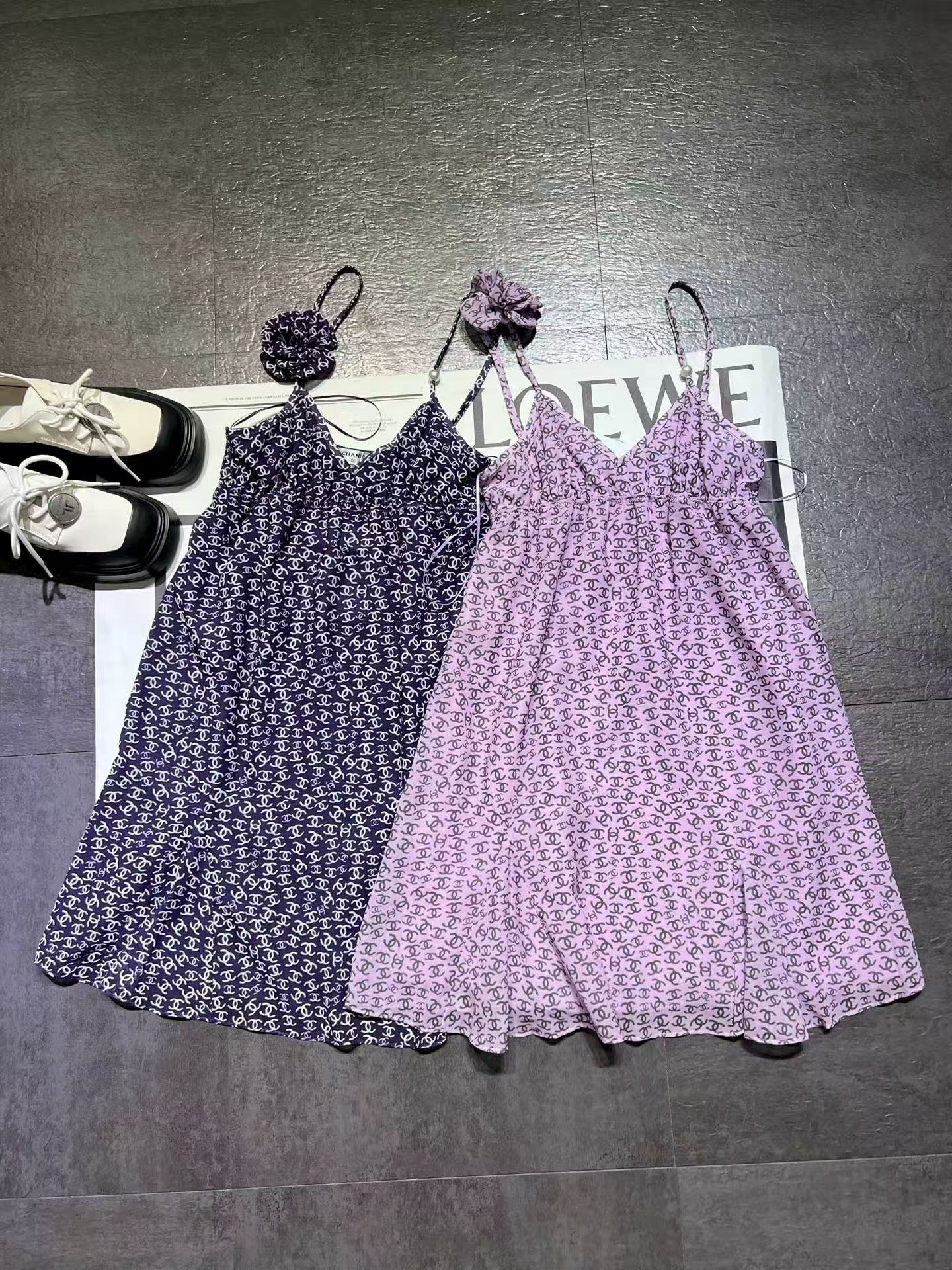 Summer New Style Holiday Flower Suspender Dress