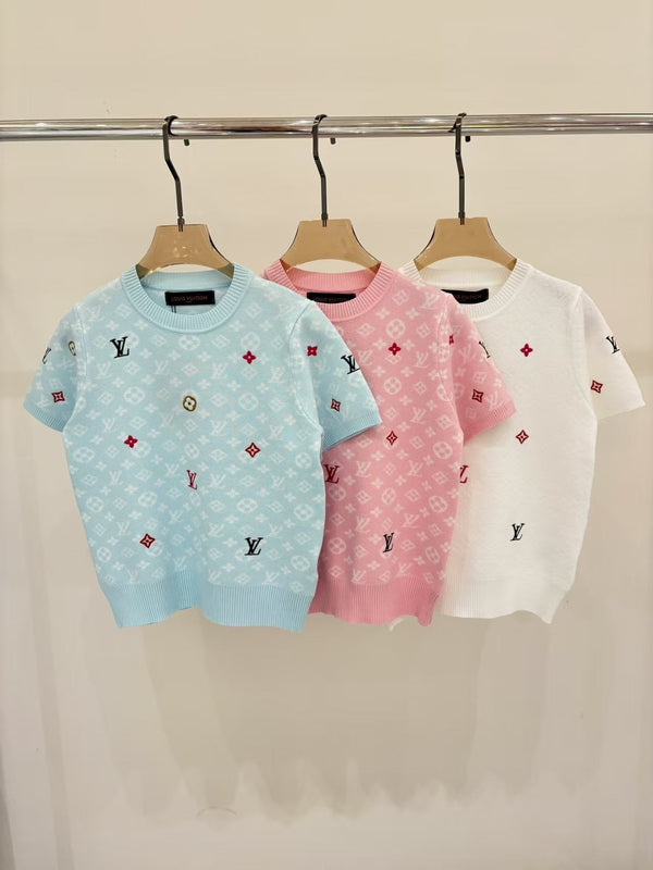 Tricolor Printed Short Sleeve