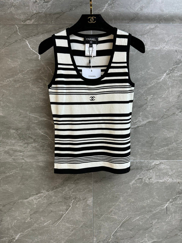 Black Striped Vest