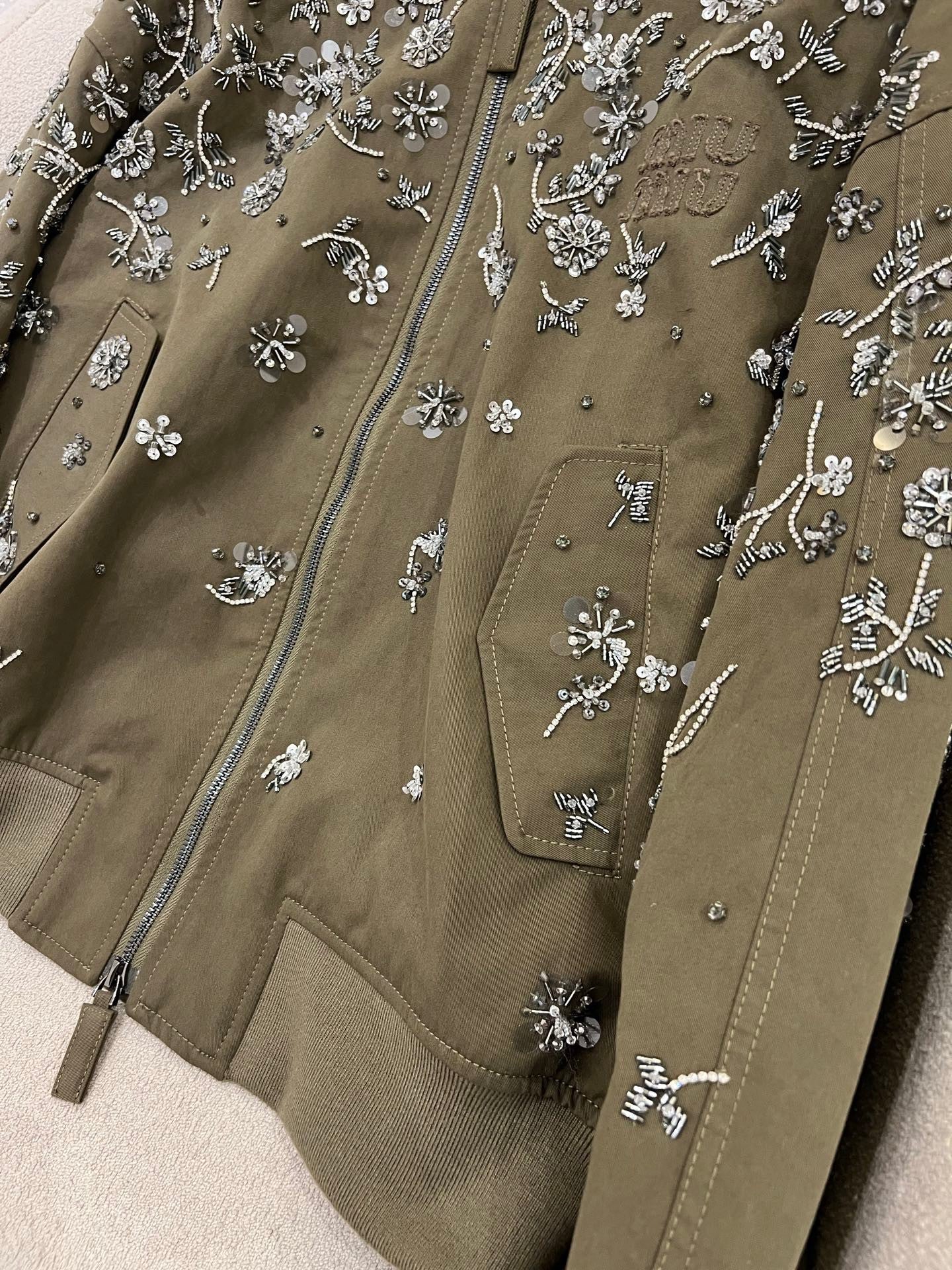 Miu series pure handmade heavy beaded jacket