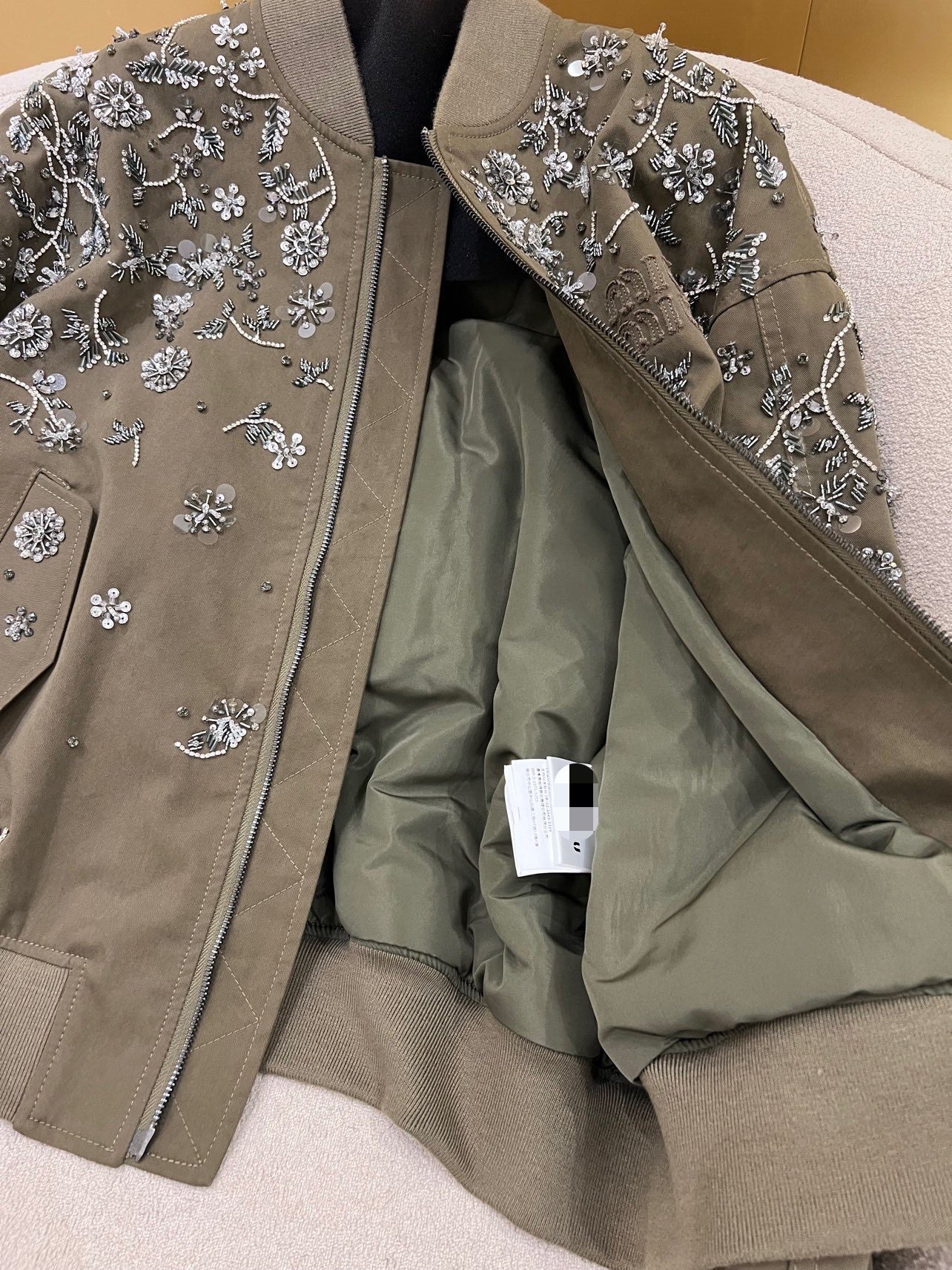 Miu series pure handmade heavy beaded jacket