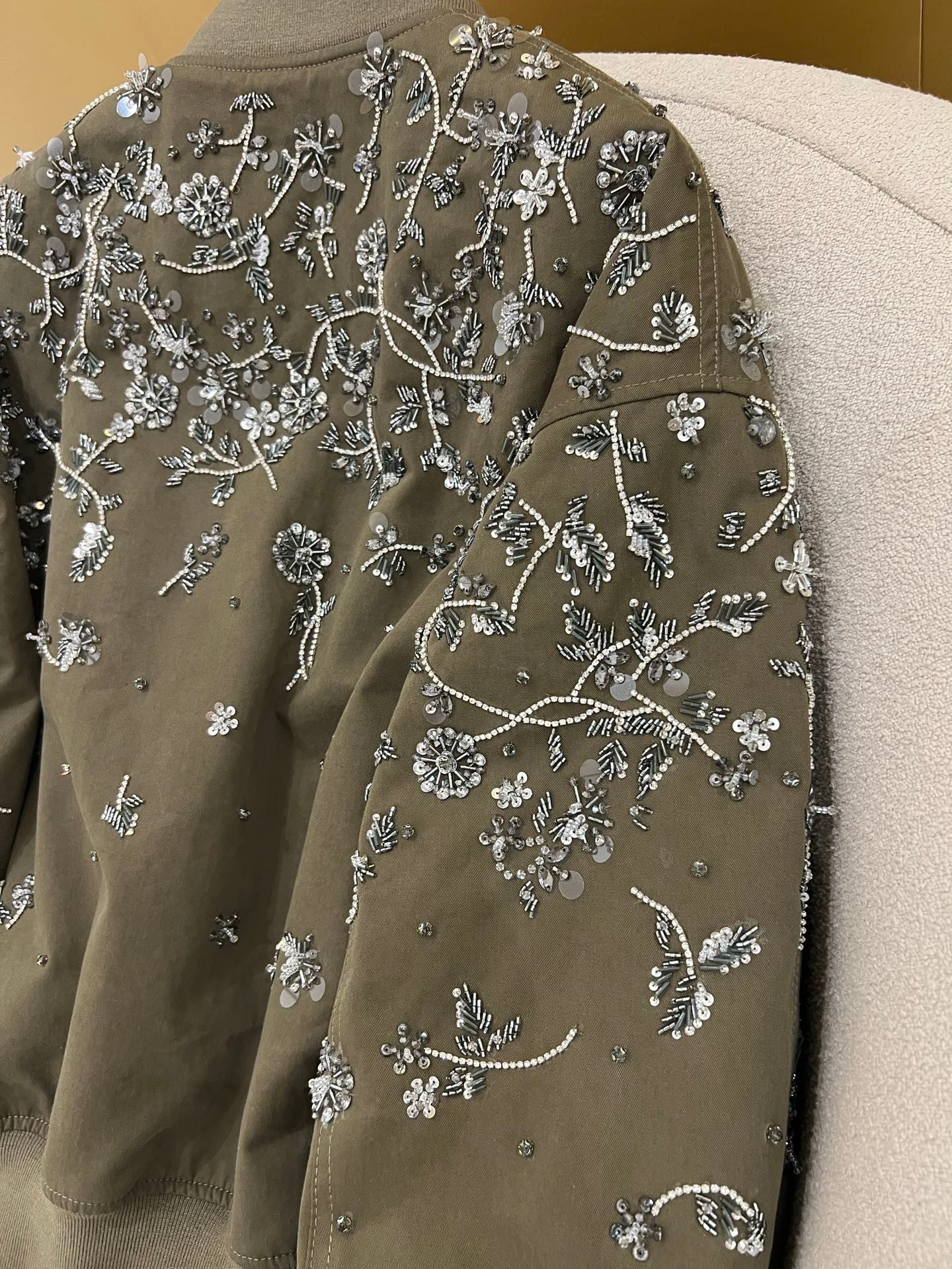Miu series pure handmade heavy beaded jacket