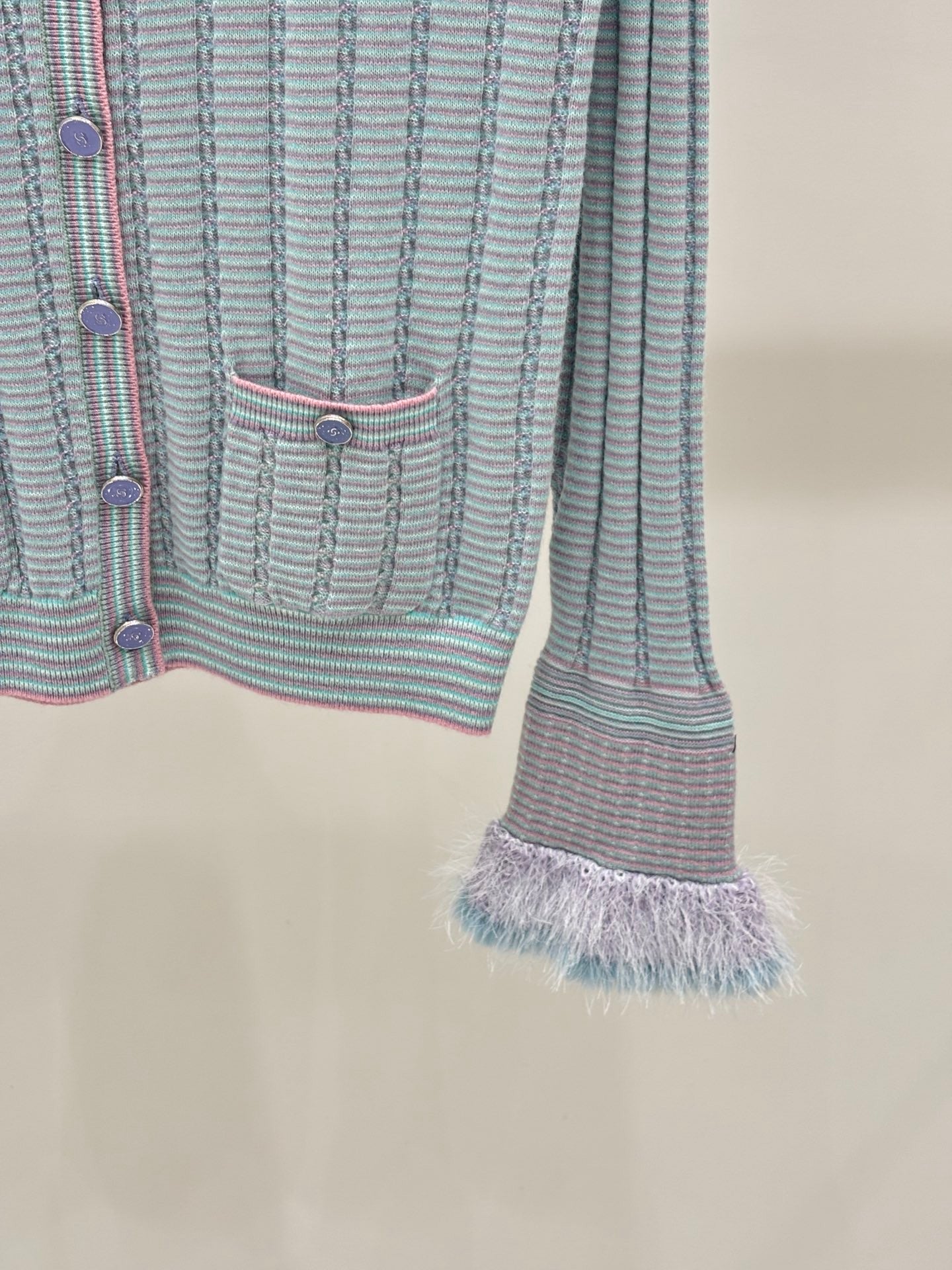 New striped knitted cardigan for early autumn 2025!