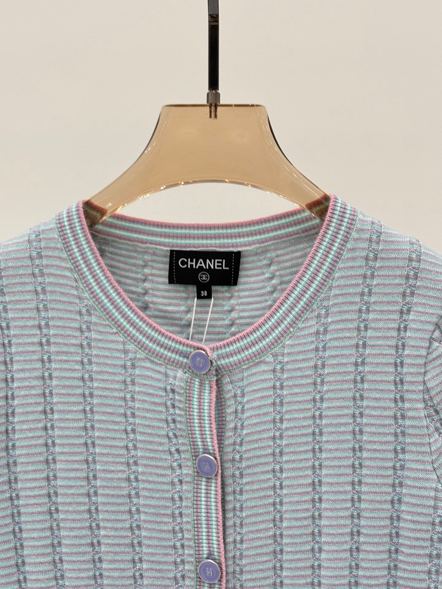 New striped knitted cardigan for early autumn 2025!