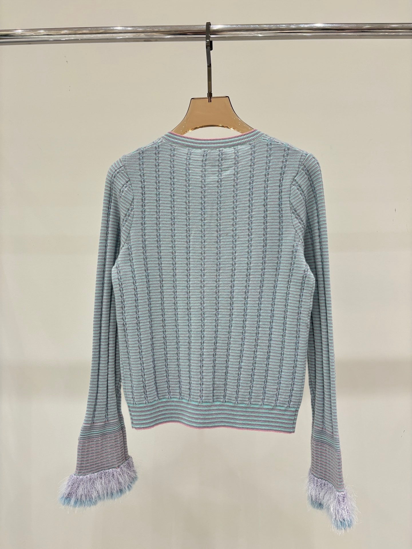 New striped knitted cardigan for early autumn 2025!