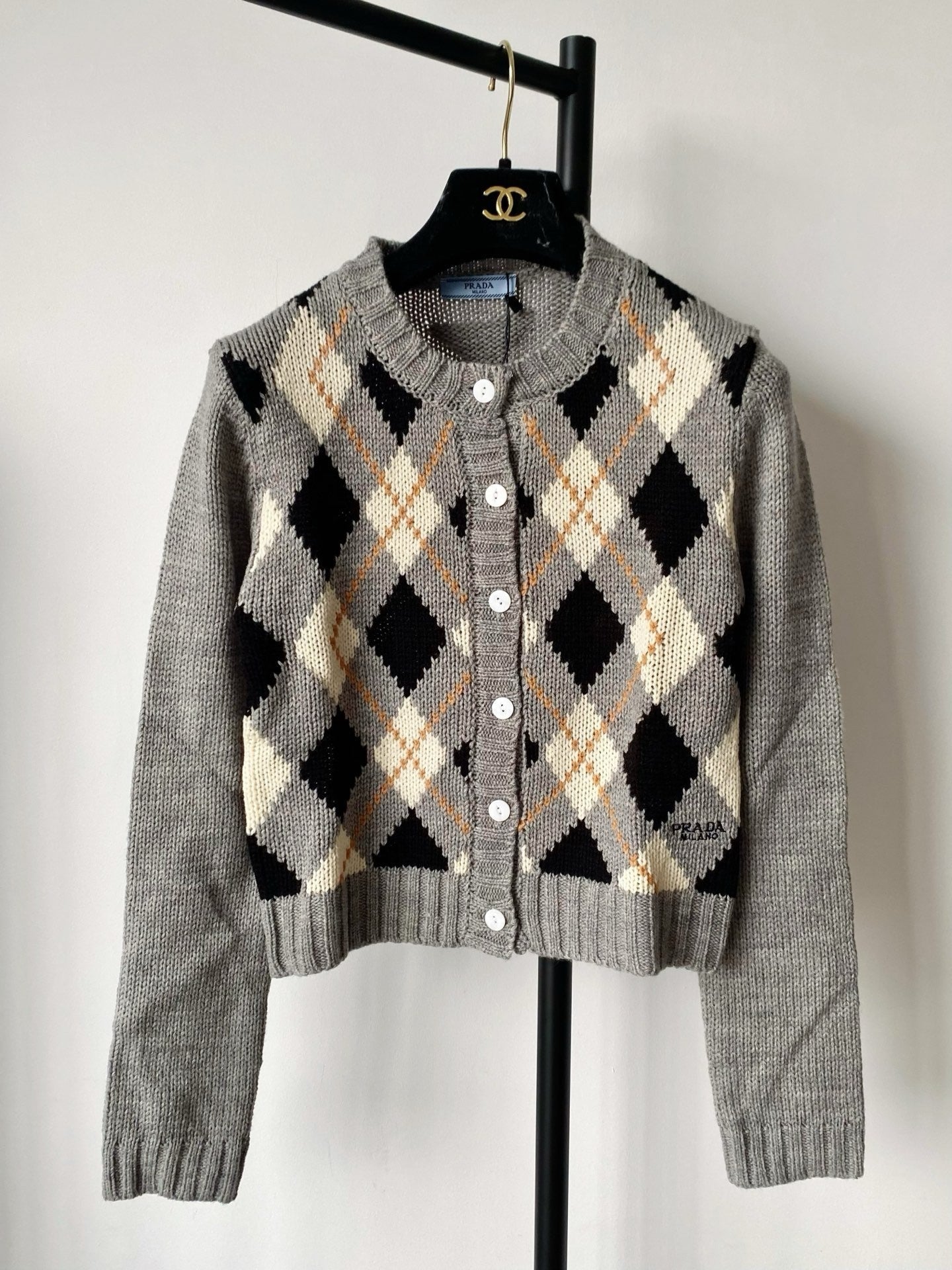 25 Early Autumn New Arrival Wool Diamond Pattern Long Sleeve Pullover