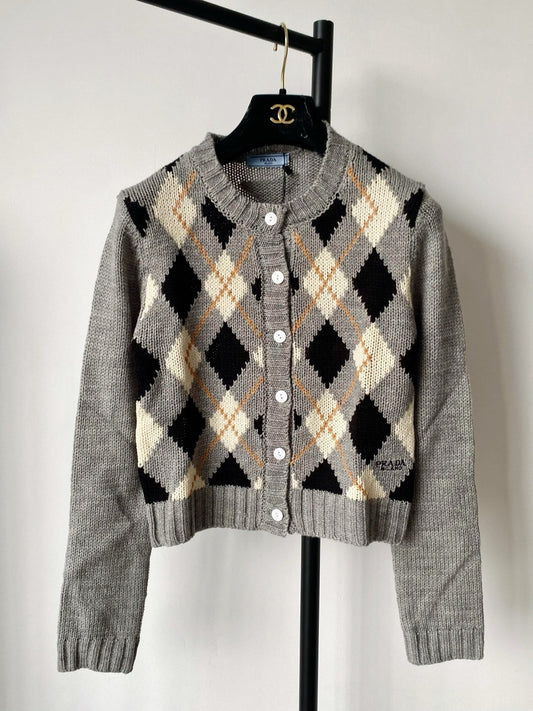 25 Early Autumn New Arrival Wool Diamond Pattern Long Sleeve Pullover