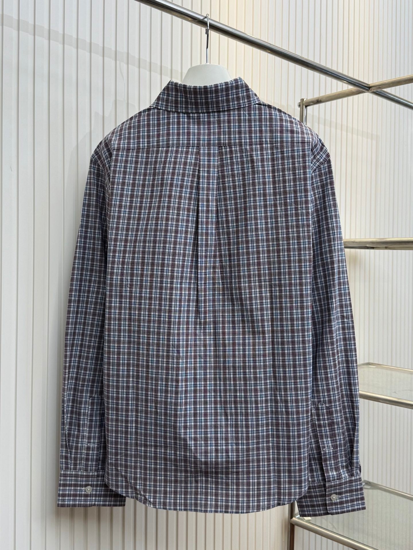 25S Plaid Cotton Long Sleeve Shirt