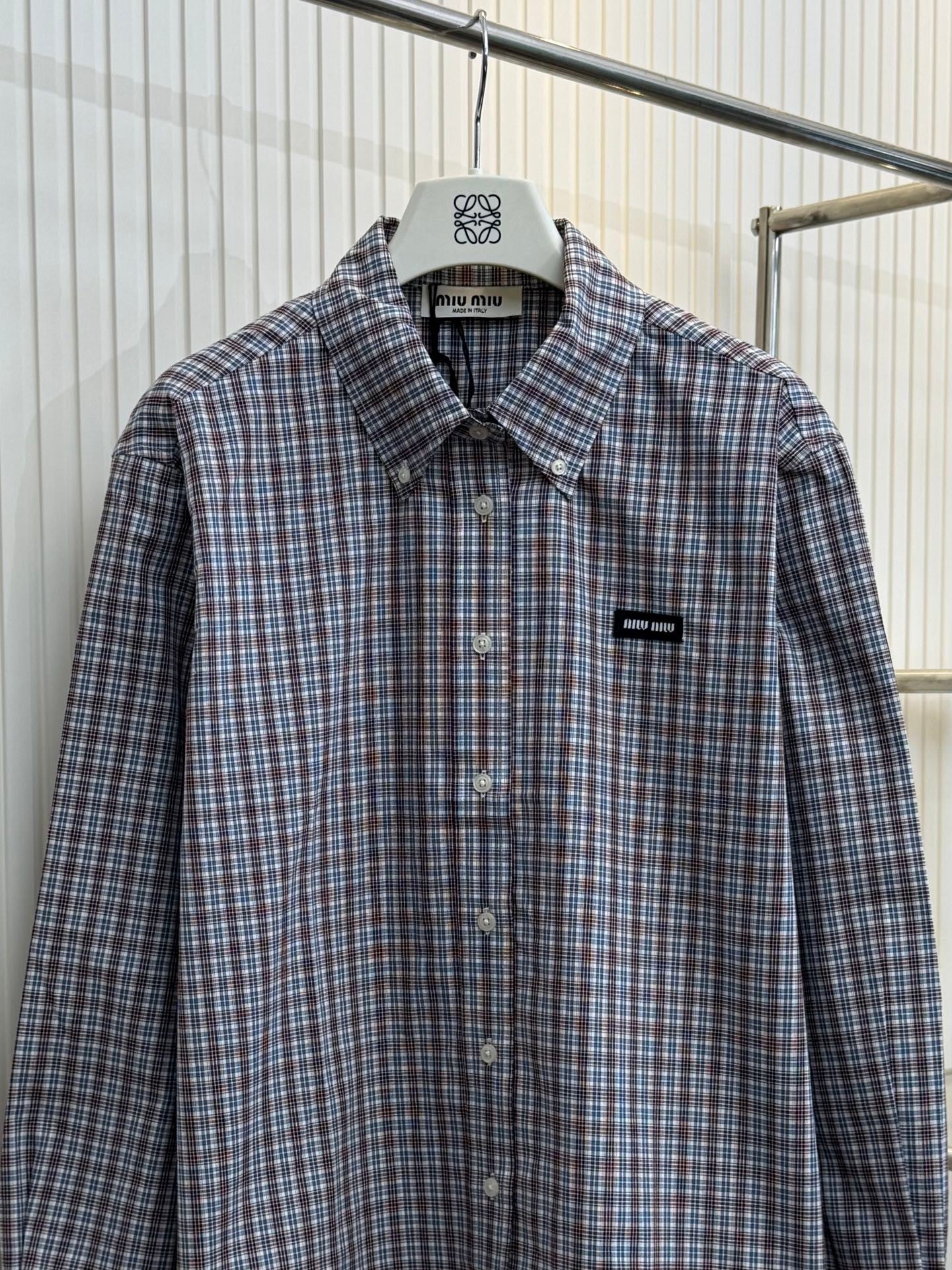 25S Plaid Cotton Long Sleeve Shirt