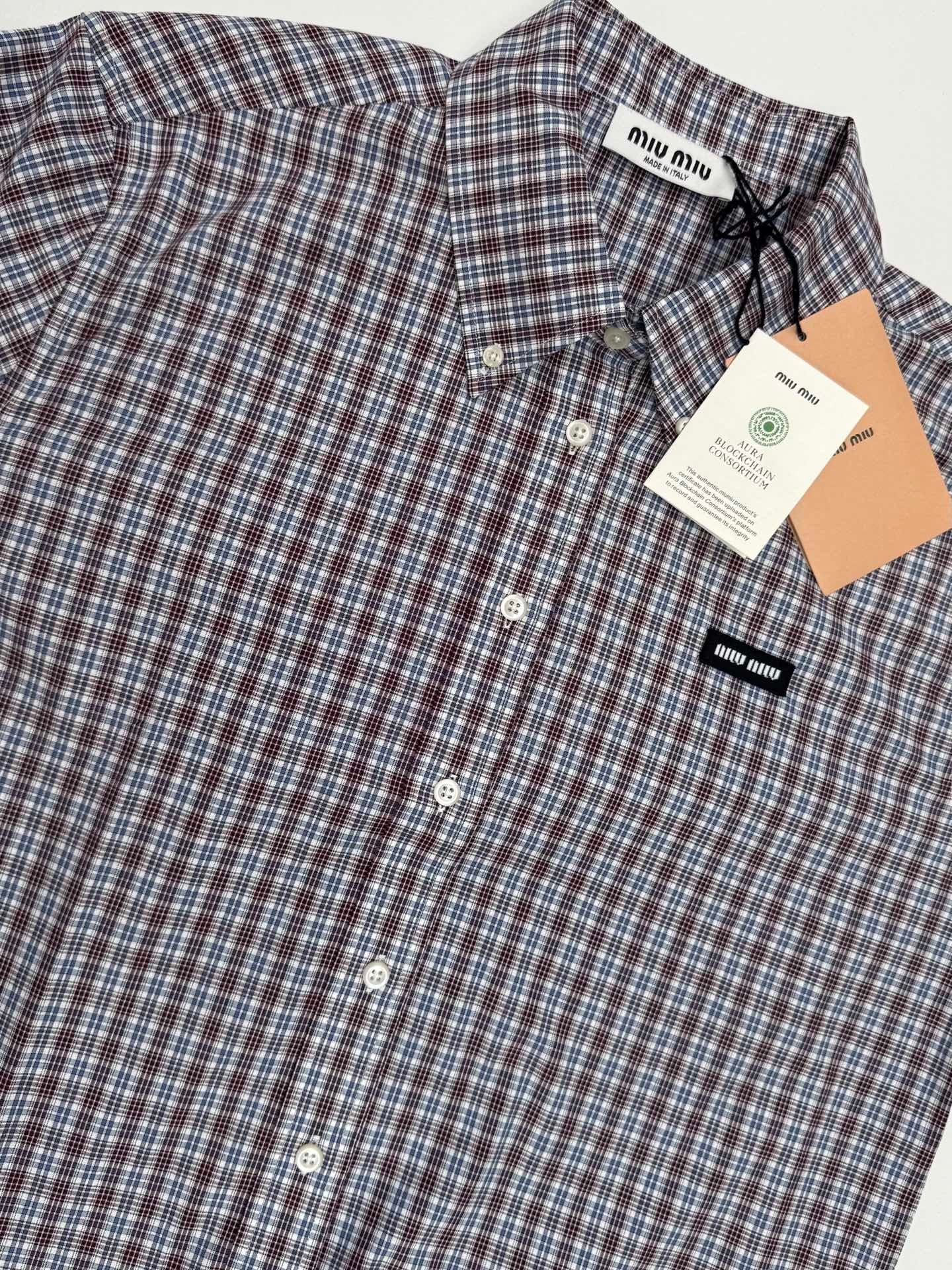 25S Plaid Cotton Long Sleeve Shirt