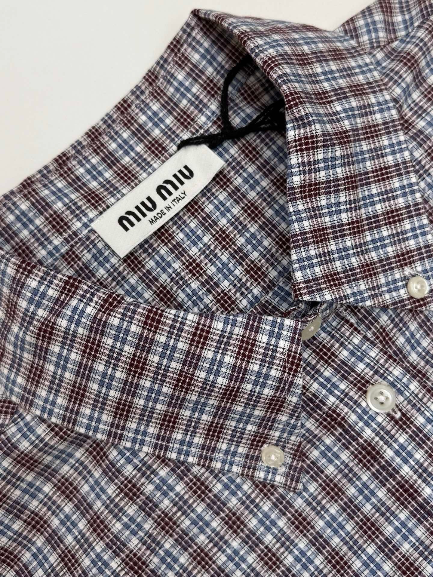 25S Plaid Cotton Long Sleeve Shirt