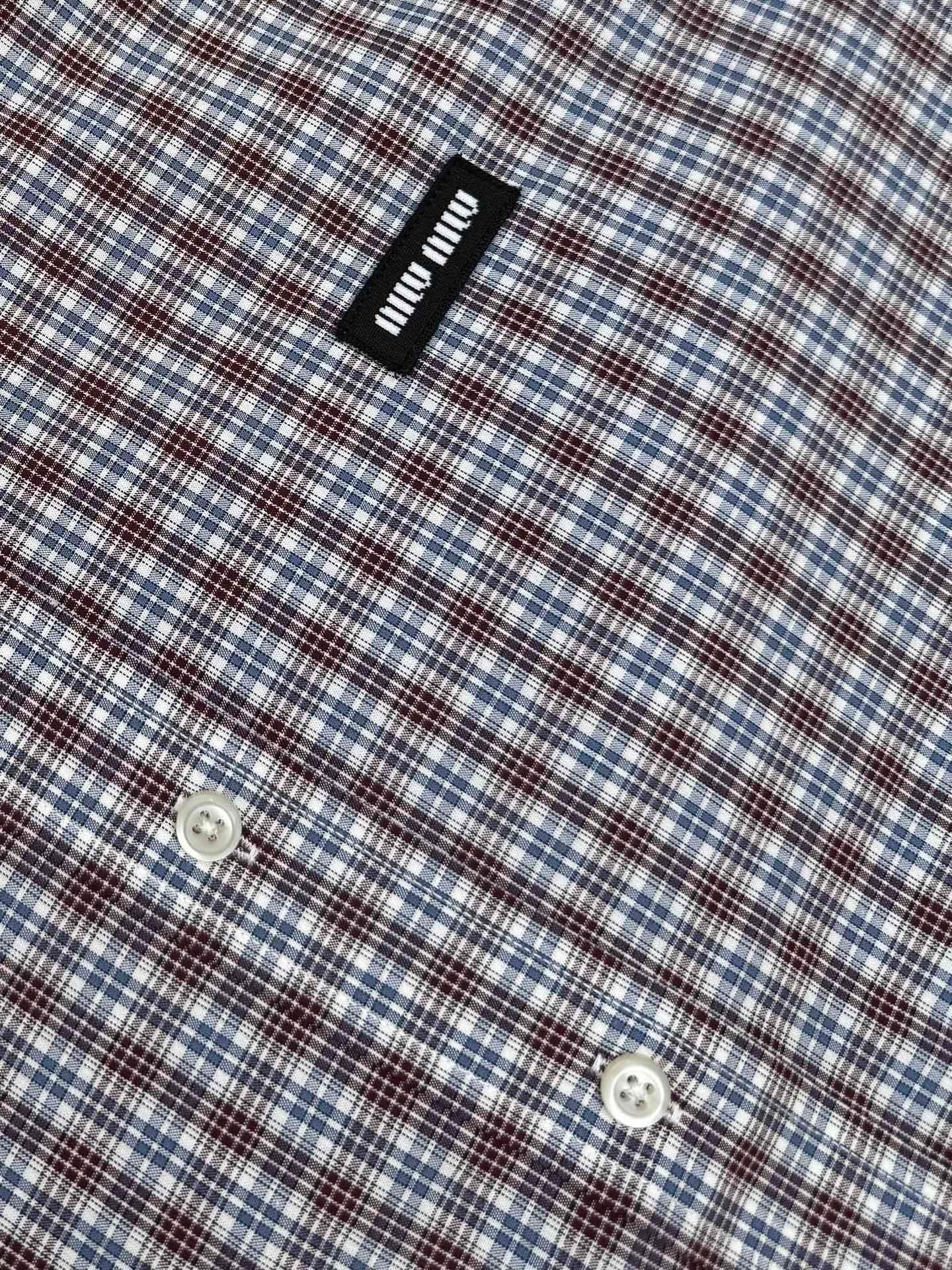 25S Plaid Cotton Long Sleeve Shirt