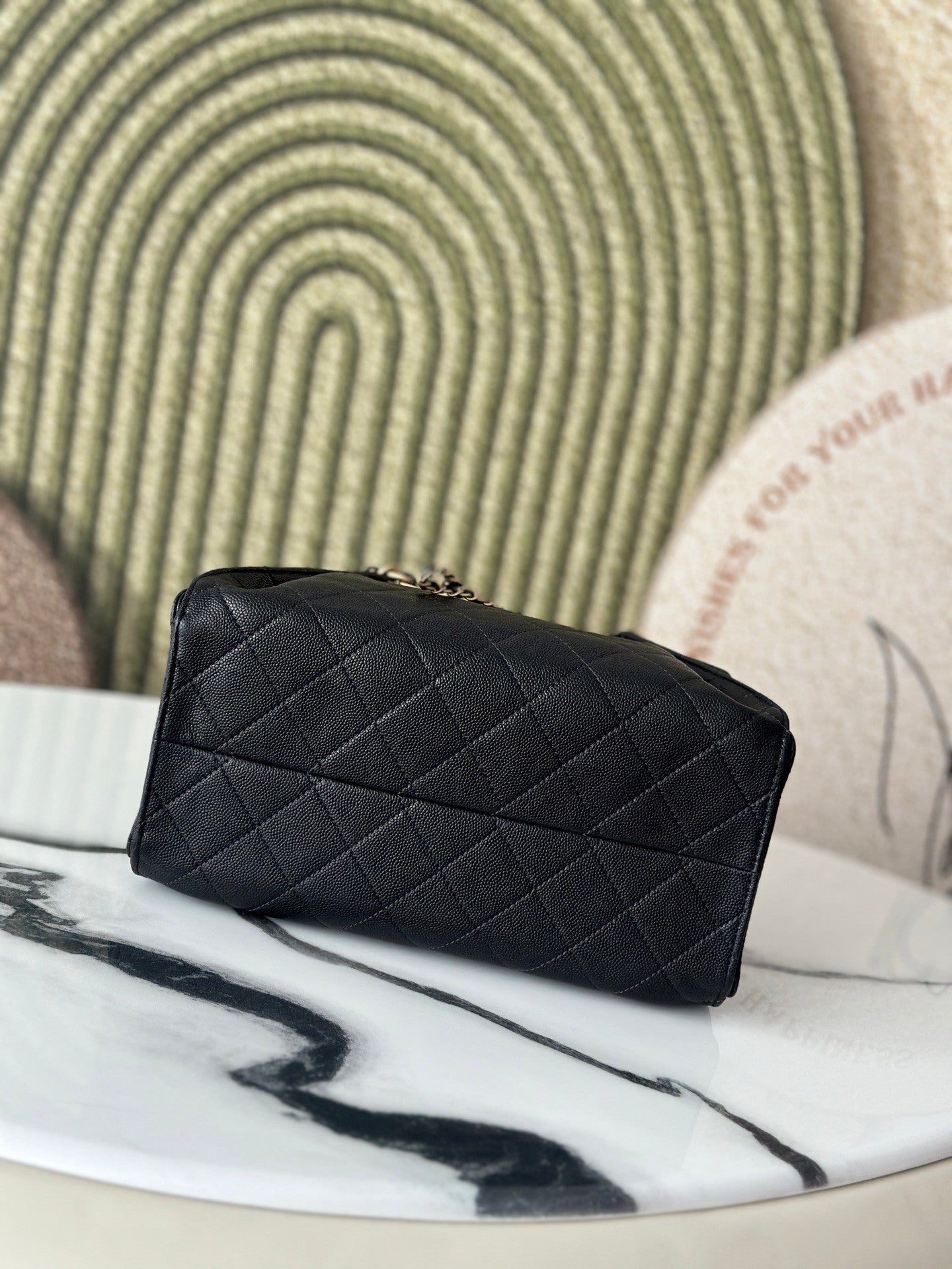 Cowhide ball-grain underarm bag