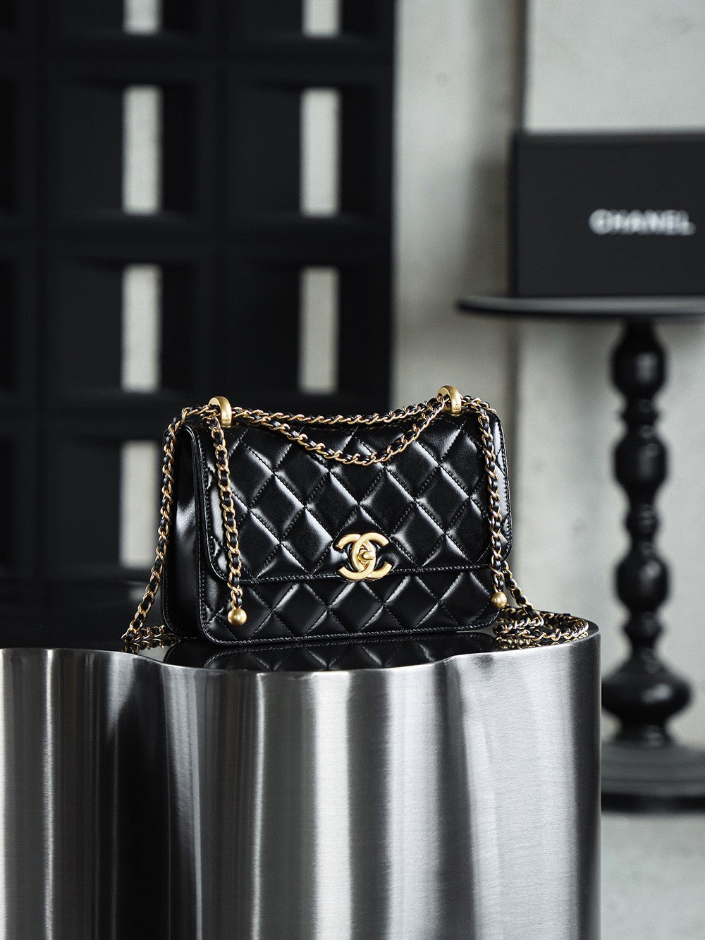 24C double gold bead bag