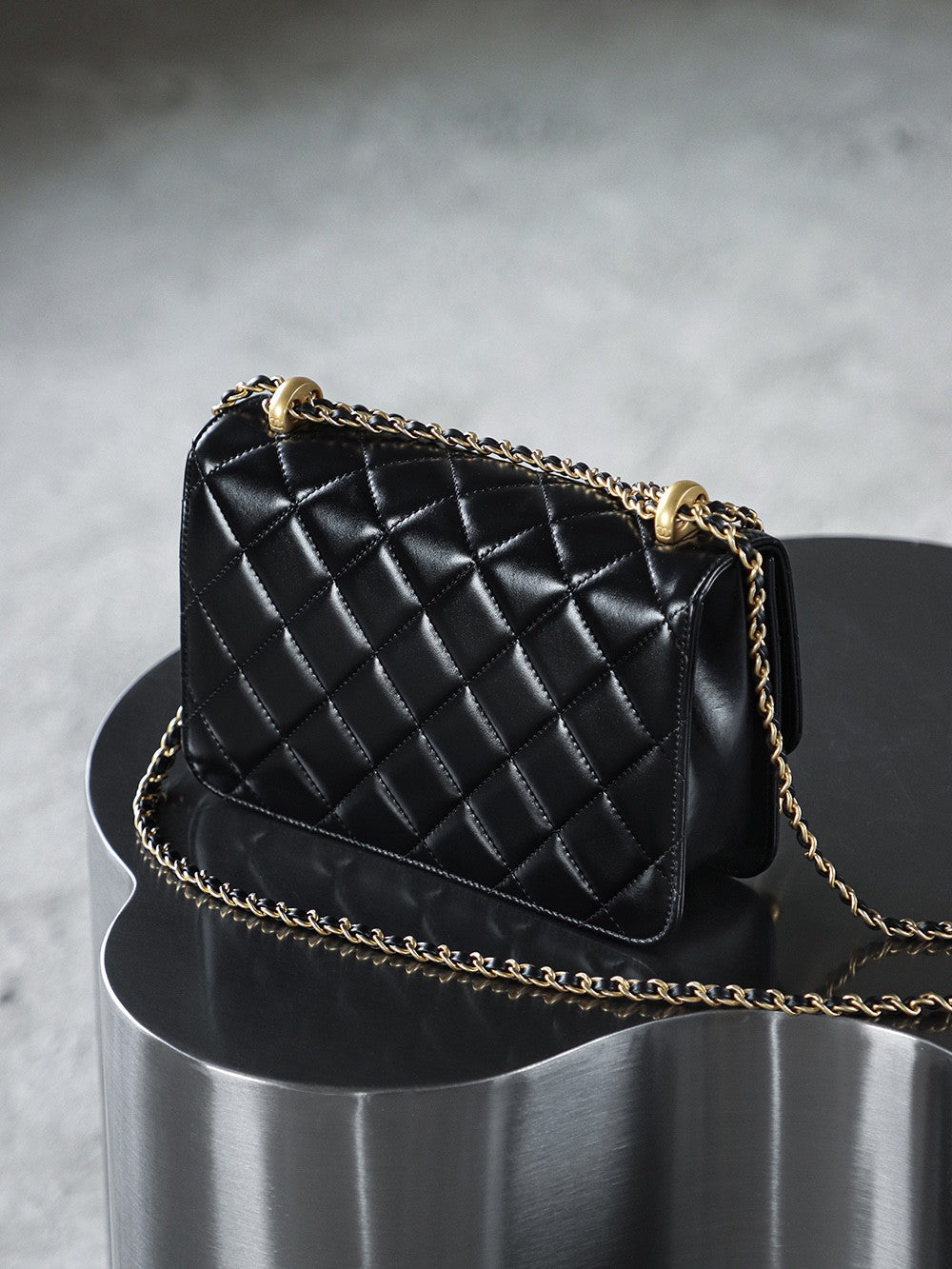 24C double gold bead bag