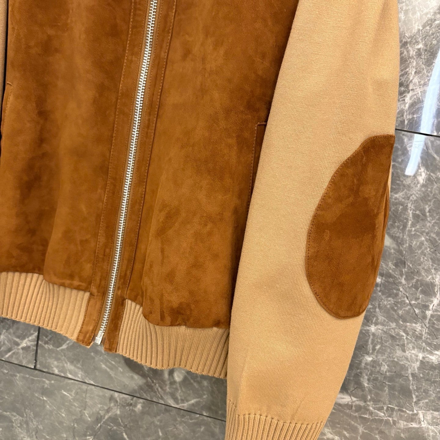 Retro jacket with colorblocking