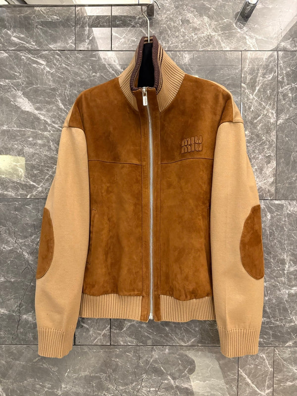 Retro jacket with colorblocking