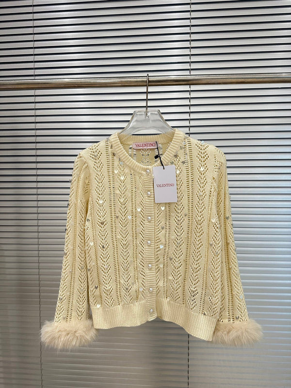25 Early Autumn New Round Neck Jean Knit Cardigan
