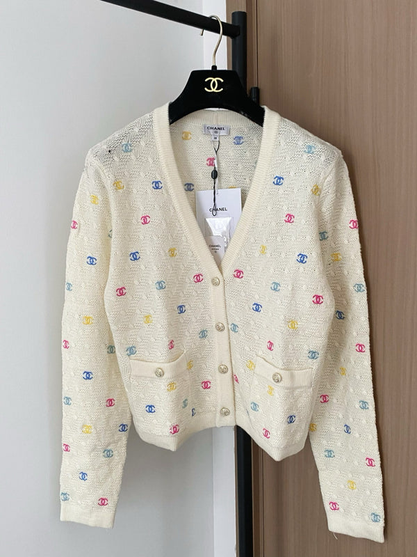 New early autumn colorful long-sleeved cardigan
