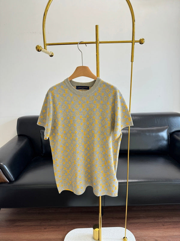 2025 New Jacquard Short-Sleeve Sweater