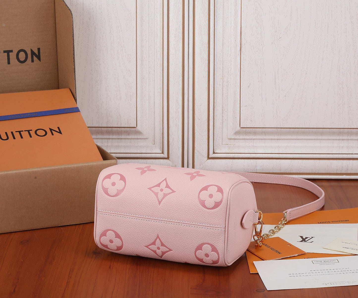 embossed leather bag