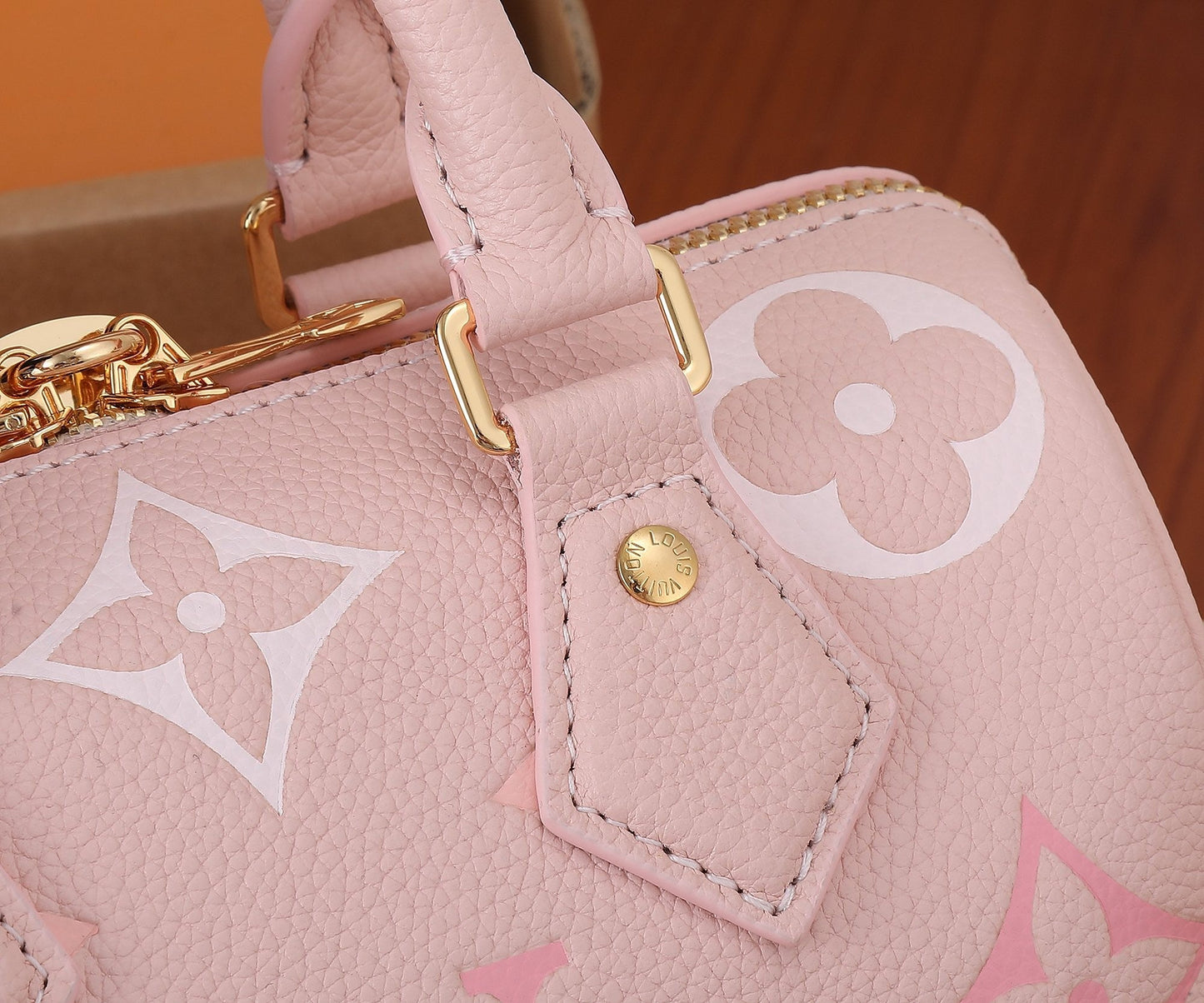embossed leather bag