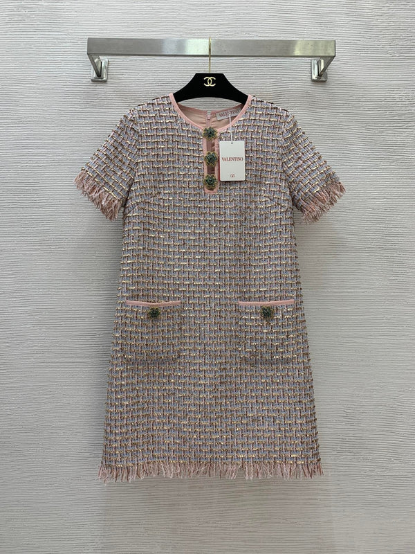 Chanel style short-sleeved dress