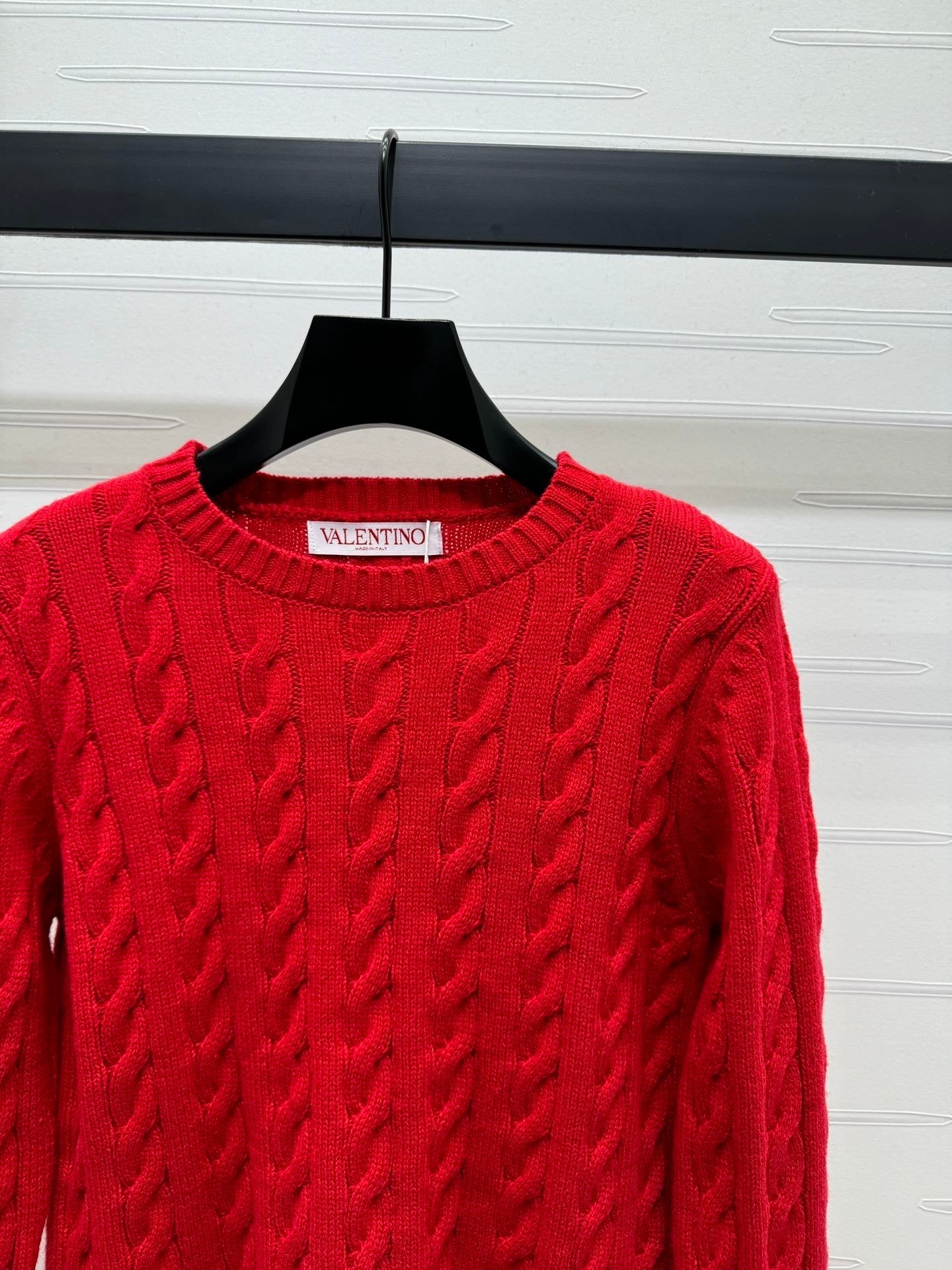 Cable-knit pullover sweater