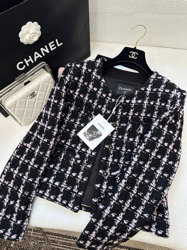 Fringed Quilted Wool Dress Jacket