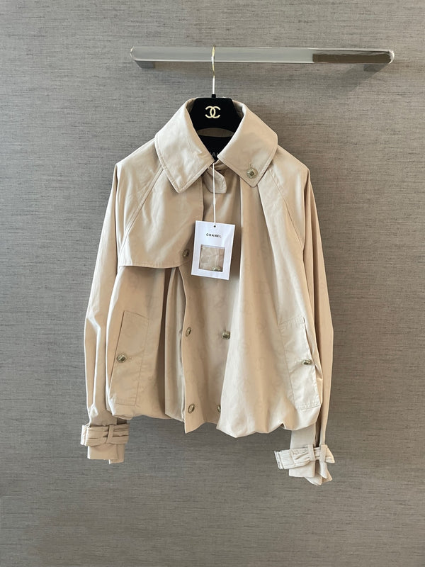 25 new style lapel short trench coat