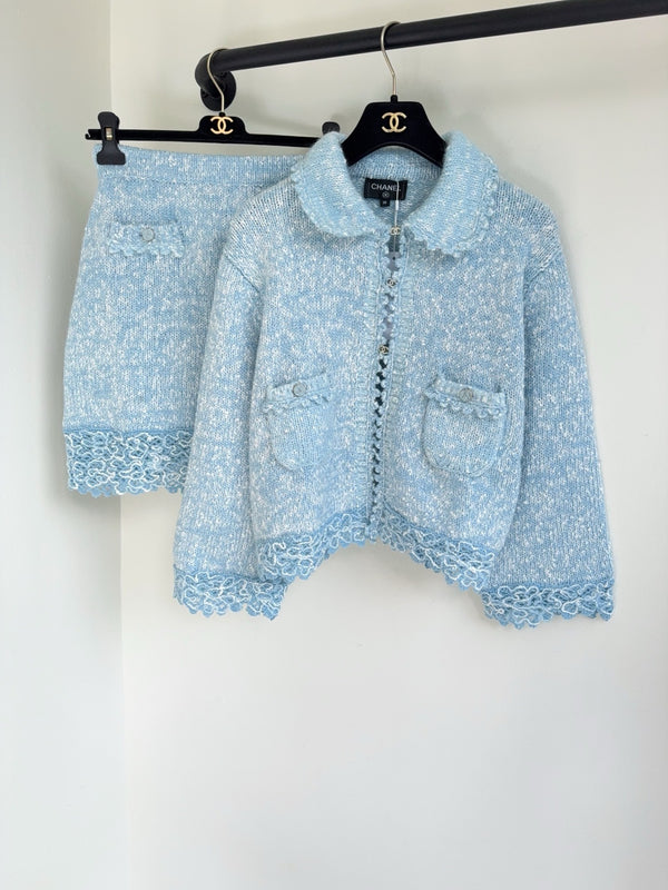 25FW Embroidered Wool Knit Cardigan