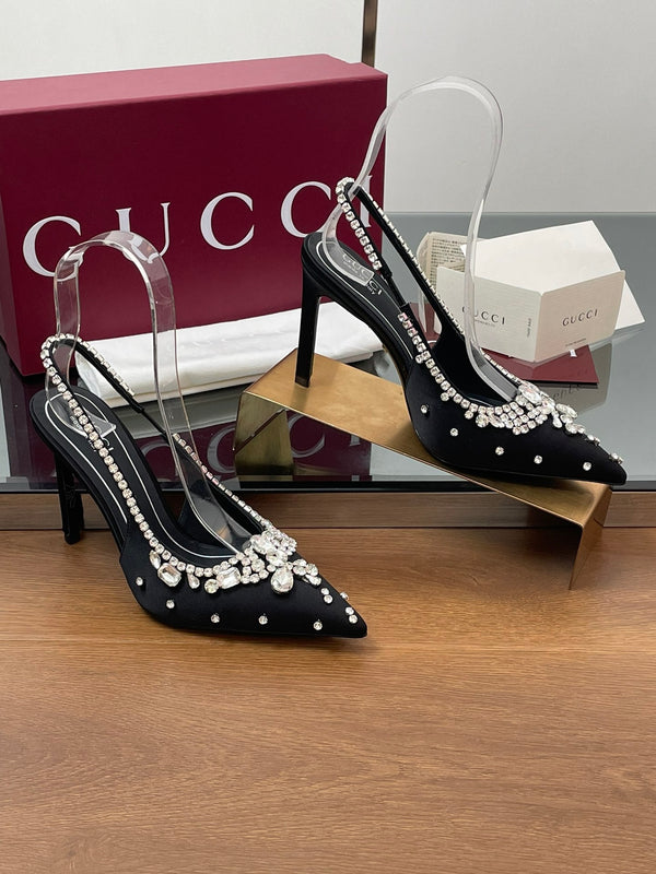 25 new crystal diamond chain high heels