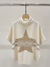 25 Early Autumn New High-Neck Five-Pointed Star Pattern Long-Sleeved Top