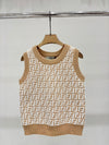 25 Classic pattern jacquard simple soft knit vest